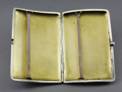Antique Silver Cigarette Case - Hayes Family Crest